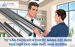kích thước máng xối inox
