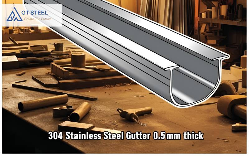 máng xối inox 304 dày 0.5 mm