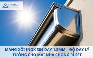 máng xối inox 304 dày 1.2 mm